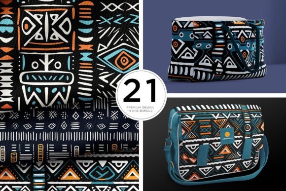 Download Contemporary Ethnic Line Art Pattern - Premium Bundle