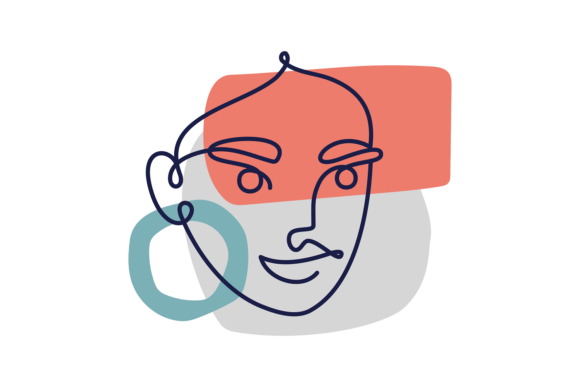 Download Abstract Contour Female Face. Contempora - Premium Resources